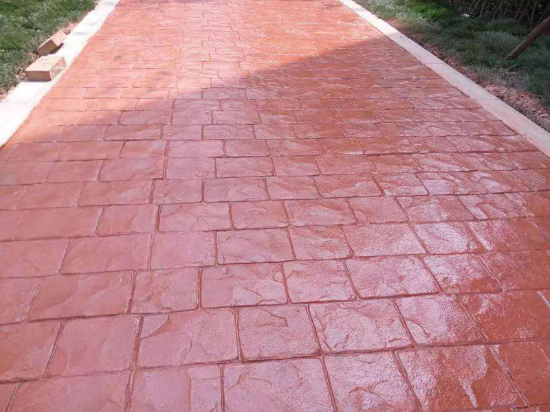 邢臺(tái)高檔小區(qū)壓花地坪施工